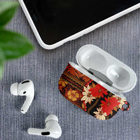 Hawaii Christmas Poinsettia Lei AirPods Case Tapa Pattern - Polynesian Pride