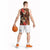 Hawaii Christmas Poinsettia Lei Basketball Jersey Tapa Pattern - Polynesian Pride
