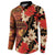 Hawaii Christmas Poinsettia Lei Button Sweatshirt Tapa Pattern - Polynesian Pride