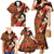 Hawaii Christmas Poinsettia Lei Family Matching Mermaid Dress and Hawaiian Shirt Tapa Pattern - Polynesian Pride
