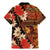 Hawaii Christmas Poinsettia Lei Family Matching Mermaid Dress and Hawaiian Shirt Tapa Pattern - Polynesian Pride