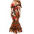 Hawaii Christmas Poinsettia Lei Family Matching Mermaid Dress and Hawaiian Shirt Tapa Pattern - Polynesian Pride