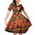 Hawaii Christmas Poinsettia Lei Family Matching Off Shoulder Short Dress and Hawaiian Shirt Tapa Pattern - Polynesian Pride