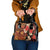 Hawaii Christmas Poinsettia Lei Shoulder Handbag Tapa Pattern - Polynesian Pride
