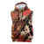 Hawaii Christmas Poinsettia Lei Sleeveless Zip Hoodie Tapa Pattern - Polynesian Pride
