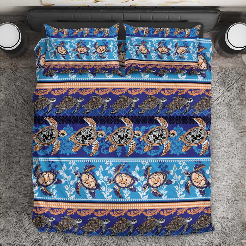 Hawaii Turtles Pattern Special Blue Bedding Set - Polynesian Pride