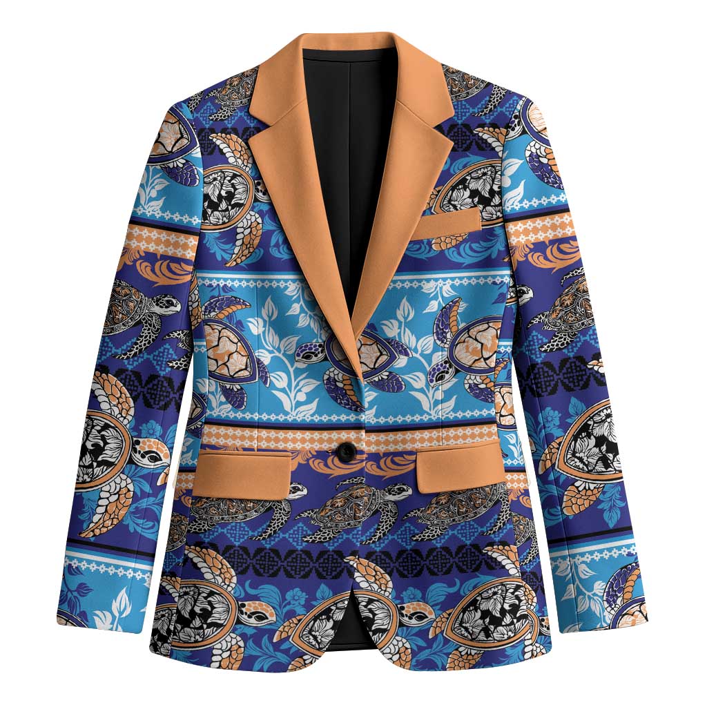 Hawaii Turtles Pattern Special Blue Blazer - Polynesian Pride