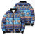 Hawaii Turtles Pattern Special Blue Bomber Puffer Jacket - Polynesian Pride