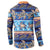 Hawaii Turtles Pattern Special Blue Button Sweatshirt - Polynesian Pride