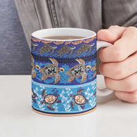 Hawaii Turtles Pattern Special Blue Ceramic Mug - Polynesian Pride