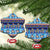 Hawaii Turtles Pattern Special Blue Ceramic Ornament - Polynesian Pride