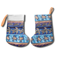 Hawaii Turtles Pattern Special Blue Christmas Stocking - Polynesian Pride