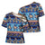 Hawaii Turtles Pattern Special Blue Cross Shoulder Shirt - Polynesian Pride