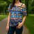 Hawaii Turtles Pattern Special Blue Cross Shoulder Shirt - Polynesian Pride