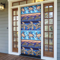 Hawaii Turtles Pattern Special Blue Door Cover - Polynesian Pride