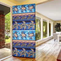 Hawaii Turtles Pattern Special Blue Door Cover - Polynesian Pride