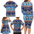 Hawaii Turtles Pattern Special Blue Family Matching Long Sleeve Bodycon Dress and Hawaiian Shirt - Polynesian Pride