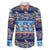 Hawaii Turtles Pattern Special Blue Family Matching Long Sleeve Bodycon Dress and Hawaiian Shirt - Polynesian Pride