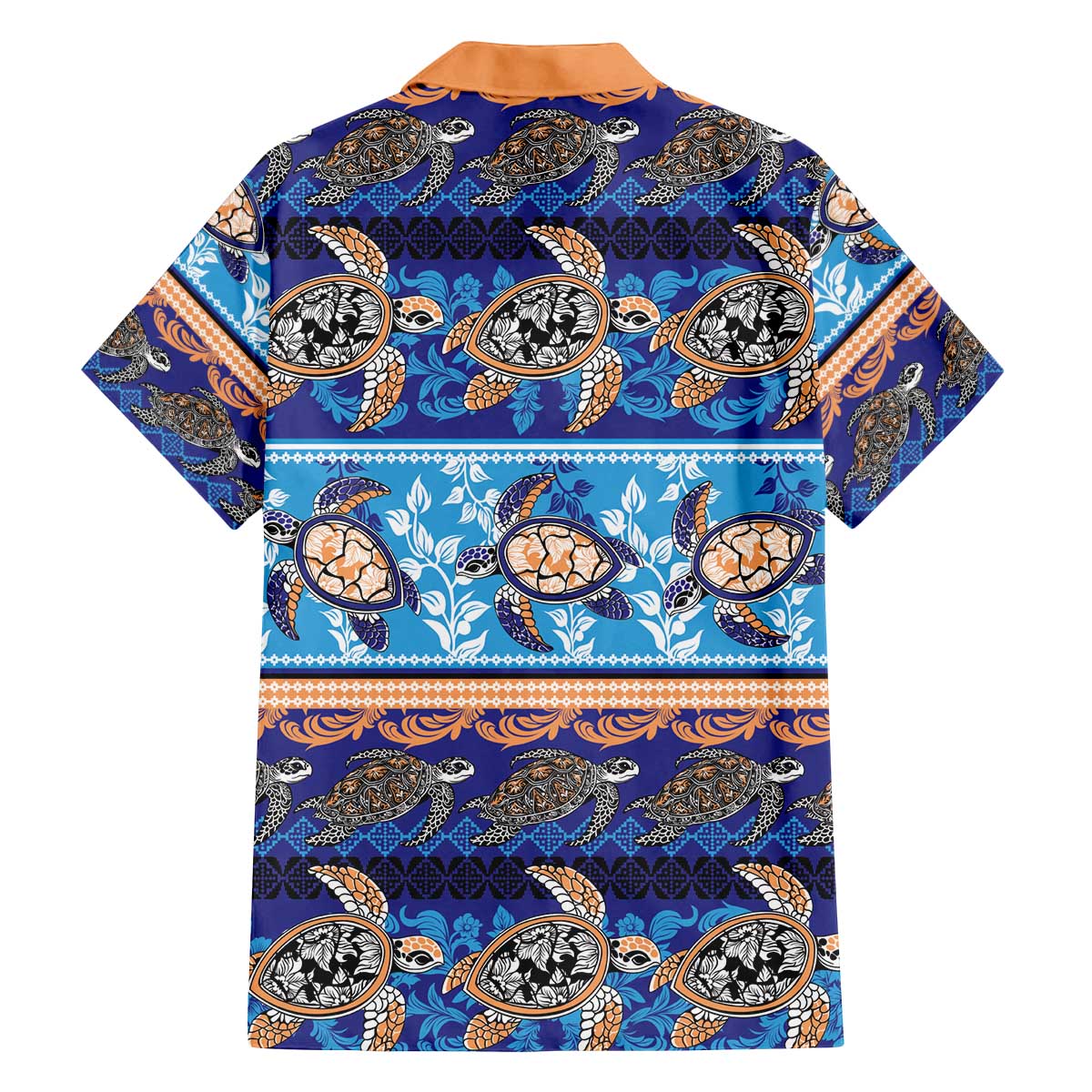 Hawaii Turtles Pattern Special Blue Family Matching Off The Shoulder Long Sleeve Dress and Hawaiian Shirt - Polynesian Pride