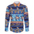 Hawaii Turtles Pattern Special Blue Family Matching Off The Shoulder Long Sleeve Dress and Hawaiian Shirt - Polynesian Pride