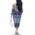 Hawaii Turtles Pattern Special Blue Family Matching Off The Shoulder Long Sleeve Dress and Hawaiian Shirt - Polynesian Pride