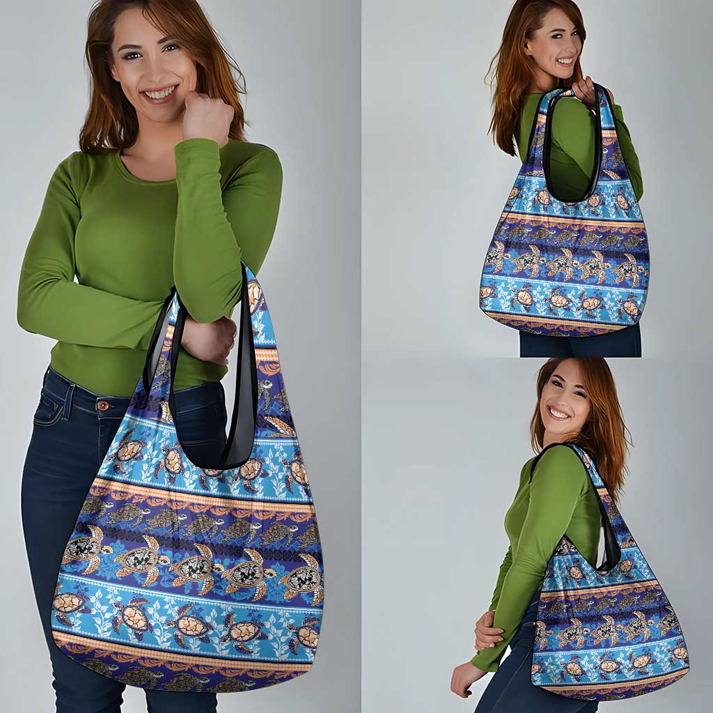 Hawaii Turtles Pattern Special Blue Grocery Bag - Polynesian Pride