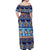 Hawaii Turtles Pattern Special Blue Off Shoulder Maxi Dress - Polynesian Pride