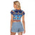 Hawaii Turtles Pattern Special Blue Raglan Cropped T Shirt - Polynesian Pride