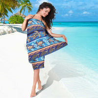 Hawaii Turtles Pattern Special Blue Sarong - Polynesian Pride