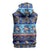 Hawaii Turtles Pattern Special Blue Sleeveless Hoodie - Polynesian Pride