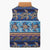 Hawaii Turtles Pattern Special Blue Sleeveless Puffer Jacket - Polynesian Pride