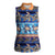 Hawaii Turtles Pattern Special Blue Women Sleeveless Polo Shirt - Polynesian Pride