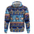 Hawaii Turtles Pattern Special Blue Zip Hoodie - Polynesian Pride