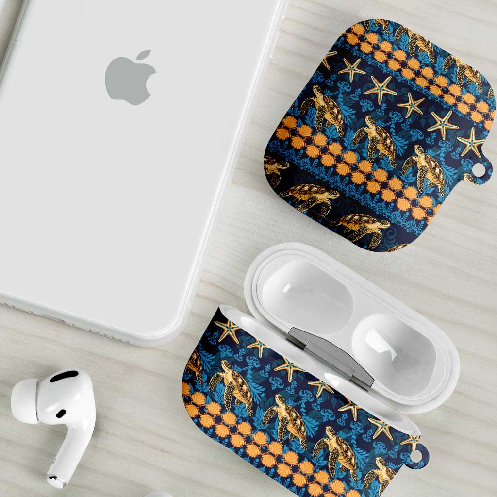 Hawaii Turtles Starfish Unique Pattern AirPods Case - Polynesian Pride