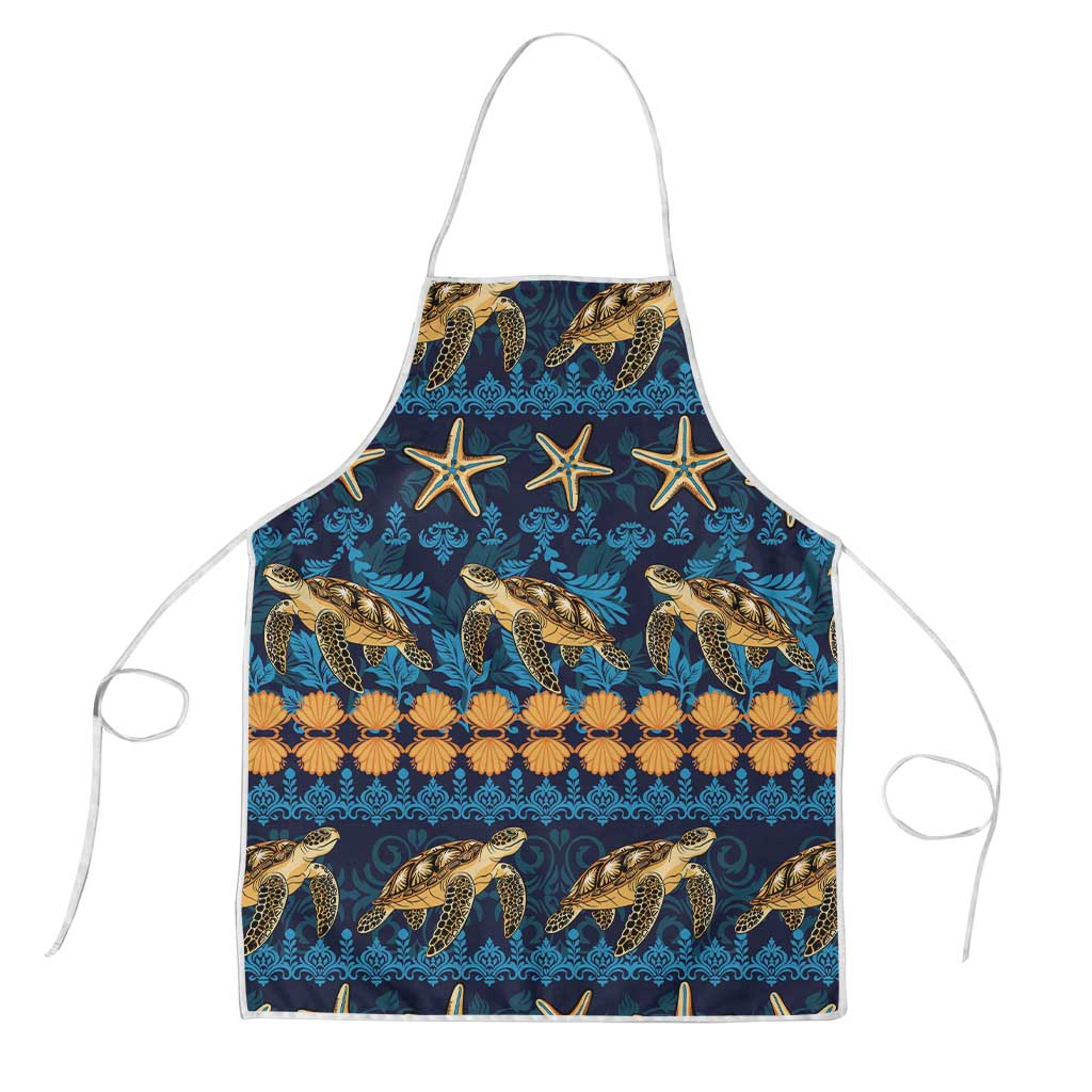 Hawaii Turtles Starfish Unique Pattern Apron - Polynesian Pride
