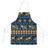 Hawaii Turtles Starfish Unique Pattern Apron - Polynesian Pride