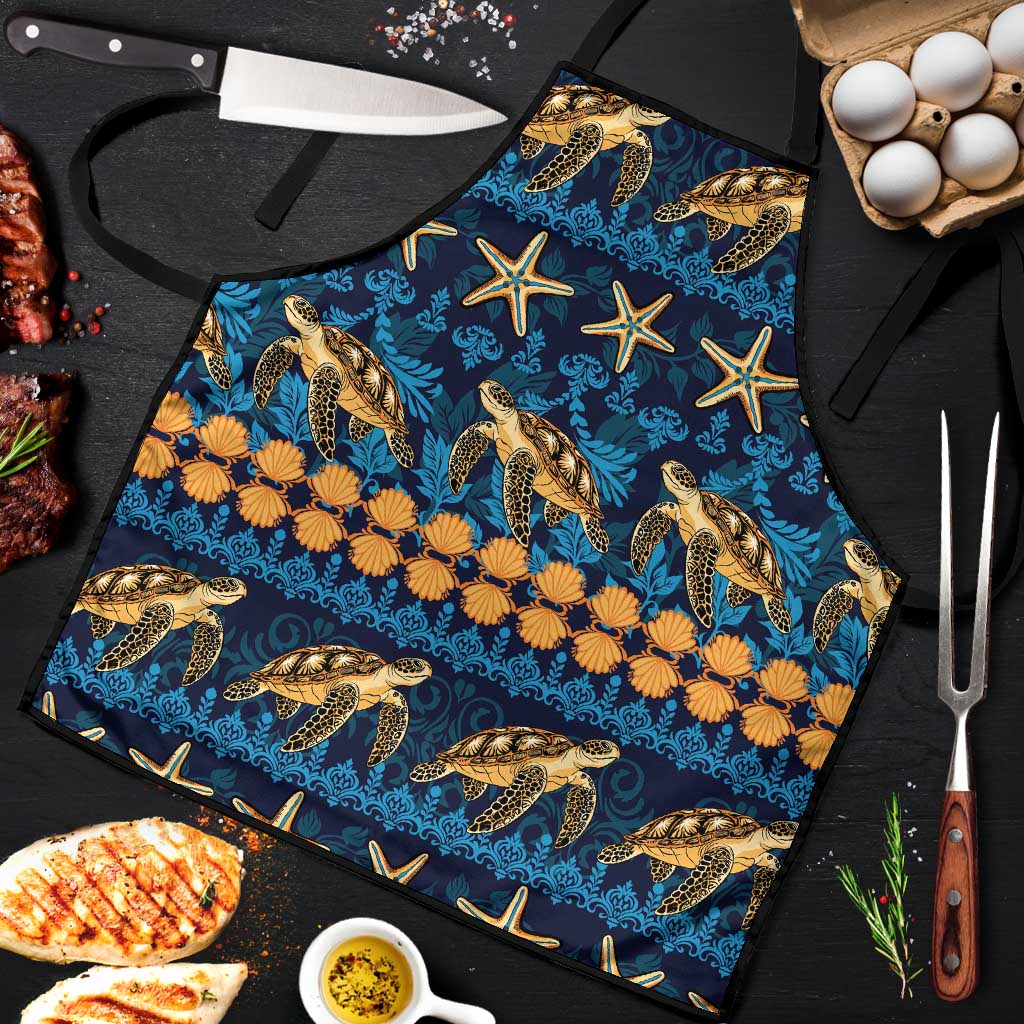 Hawaii Turtles Starfish Unique Pattern Apron - Polynesian Pride
