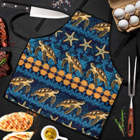 Hawaii Turtles Starfish Unique Pattern Apron - Polynesian Pride
