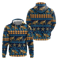 Hawaii Turtles Starfish Unique Pattern Hoodie - Polynesian Pride