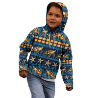 Hawaii Turtles Starfish Unique Pattern Kid Hoodie - Polynesian Pride