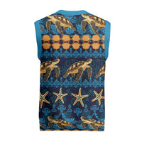 Hawaii Turtles Starfish Unique Pattern Christmas Knitted V-Neck Vest - Polynesian Pride