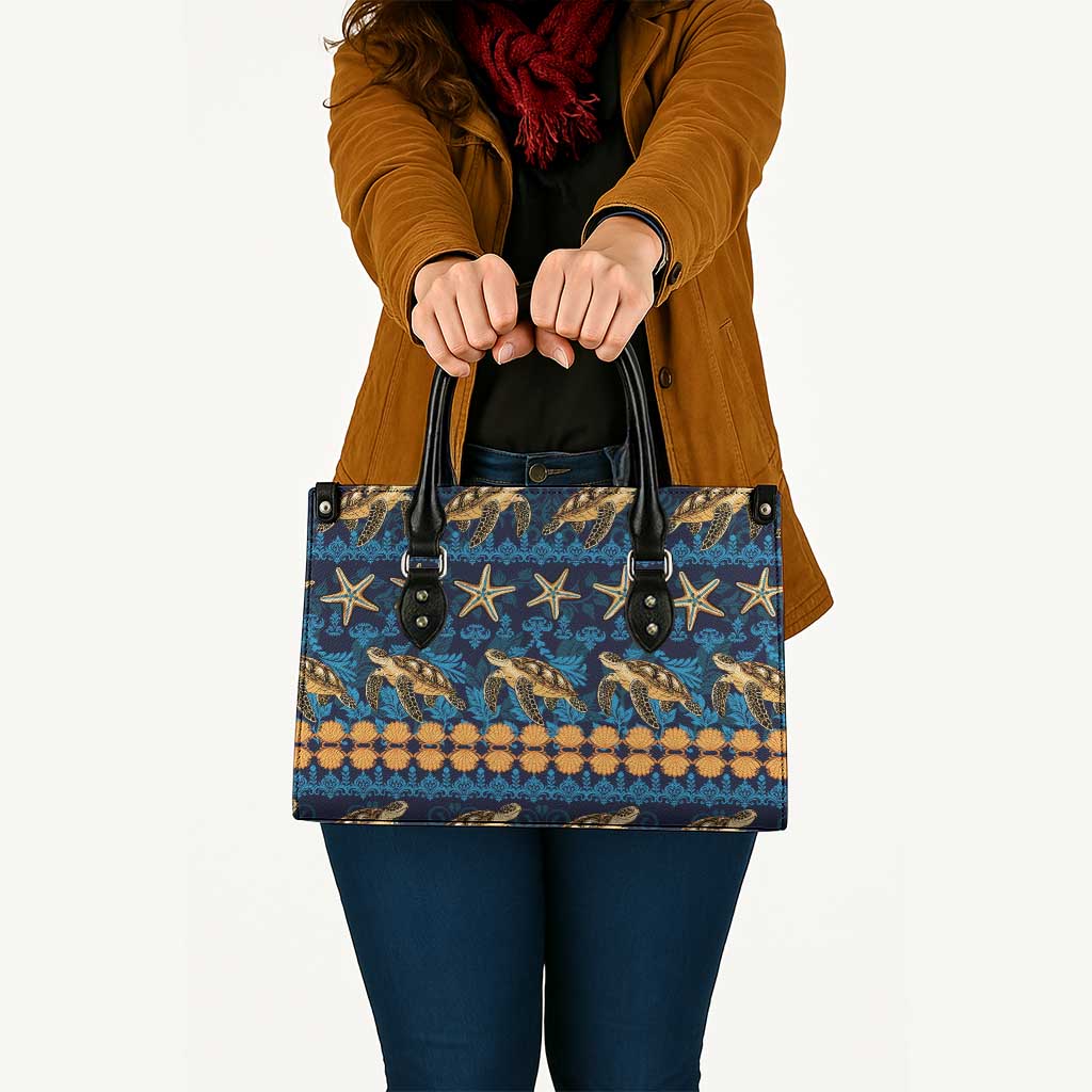 Hawaii Turtles Starfish Unique Pattern Leather Bag - Polynesian Pride