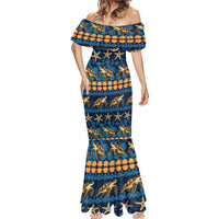 Hawaii Turtles Starfish Unique Pattern Mermaid Dress - Polynesian Pride