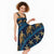 Hawaii Turtles Starfish Unique Pattern Midi Dress - Polynesian Pride