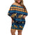 Hawaii Turtles Starfish Unique Pattern Off Shoulder Short Dress - Polynesian Pride