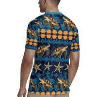 Hawaii Turtles Starfish Unique Pattern Rugby Jersey - Polynesian Pride