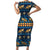 Hawaii Turtles Starfish Unique Pattern Short Sleeve Bodycon Dress - Polynesian Pride