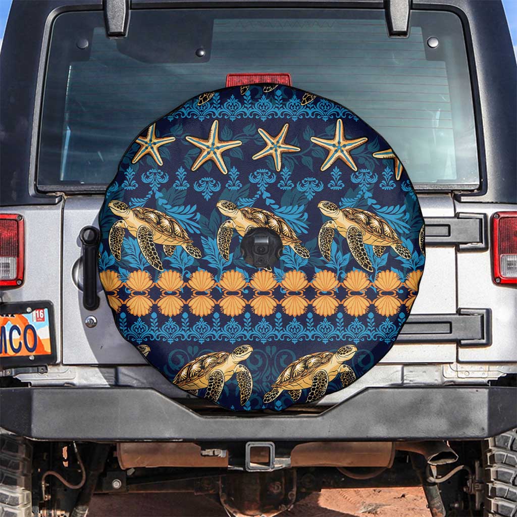 Hawaii Turtles Starfish Unique Pattern Spare Tire Cover - Polynesian Pride
