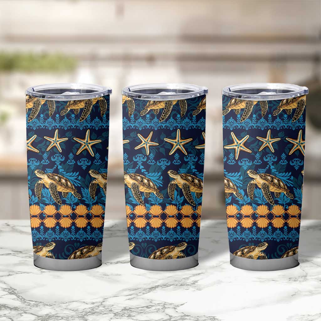 Hawaii Turtles Starfish Unique Pattern Tumbler Cup - Polynesian Pride