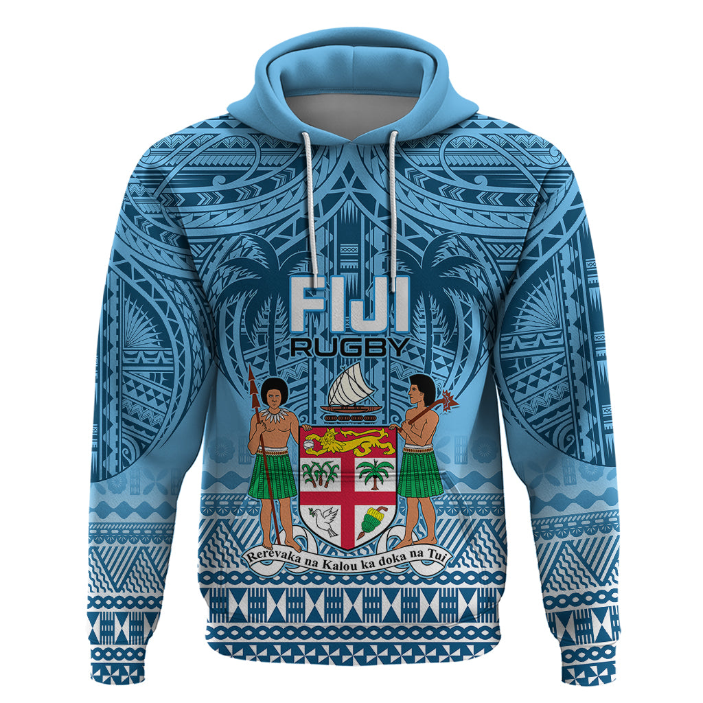 Fiji Rugby Hoodie Fijian Go 2023 World Cup LT01 Pullover Hoodie Blue - Polynesian Pride